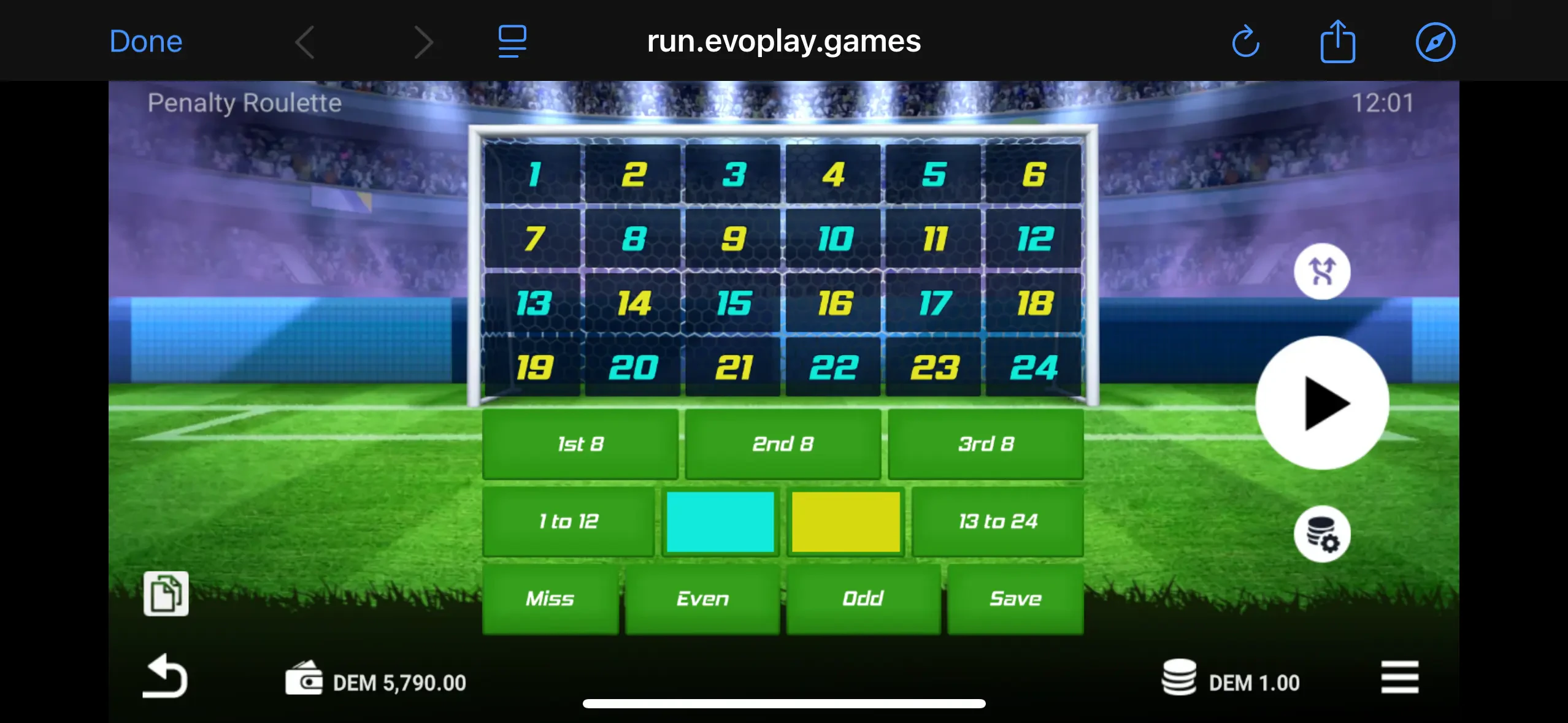 Penalty Roulette- Mobile Version