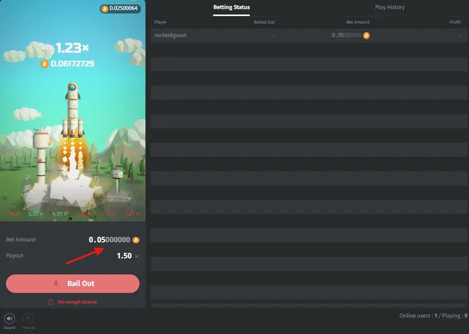 Rocket Run - Low Risk Strategy
