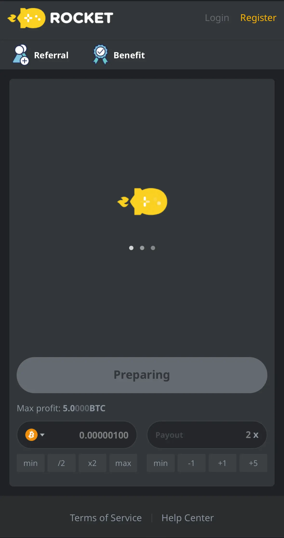 Rocket Run - Mobile Loading Page