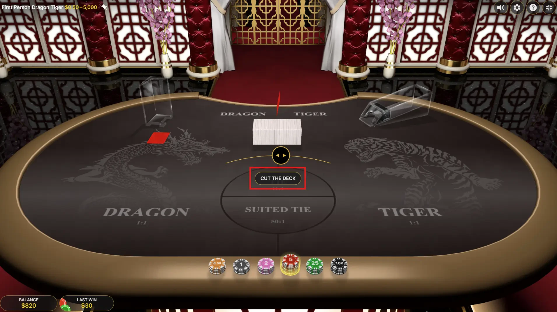 First Person Dragon Tiger - Shuffle