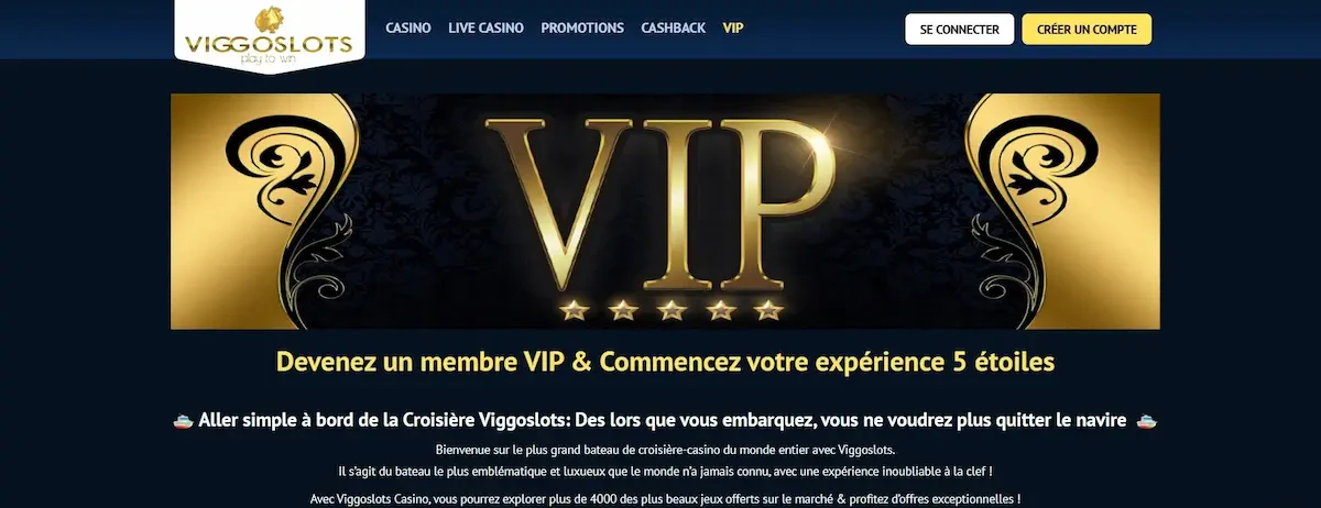 Le programme VIP de Viggoslots