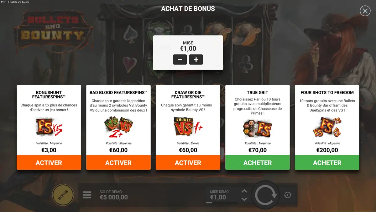buy bonus sur bullets and bounty