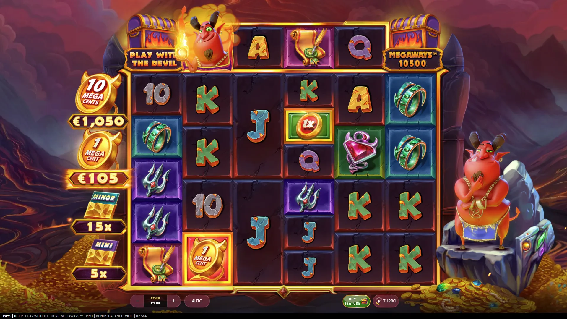 les graphismes de play with the devil megaways