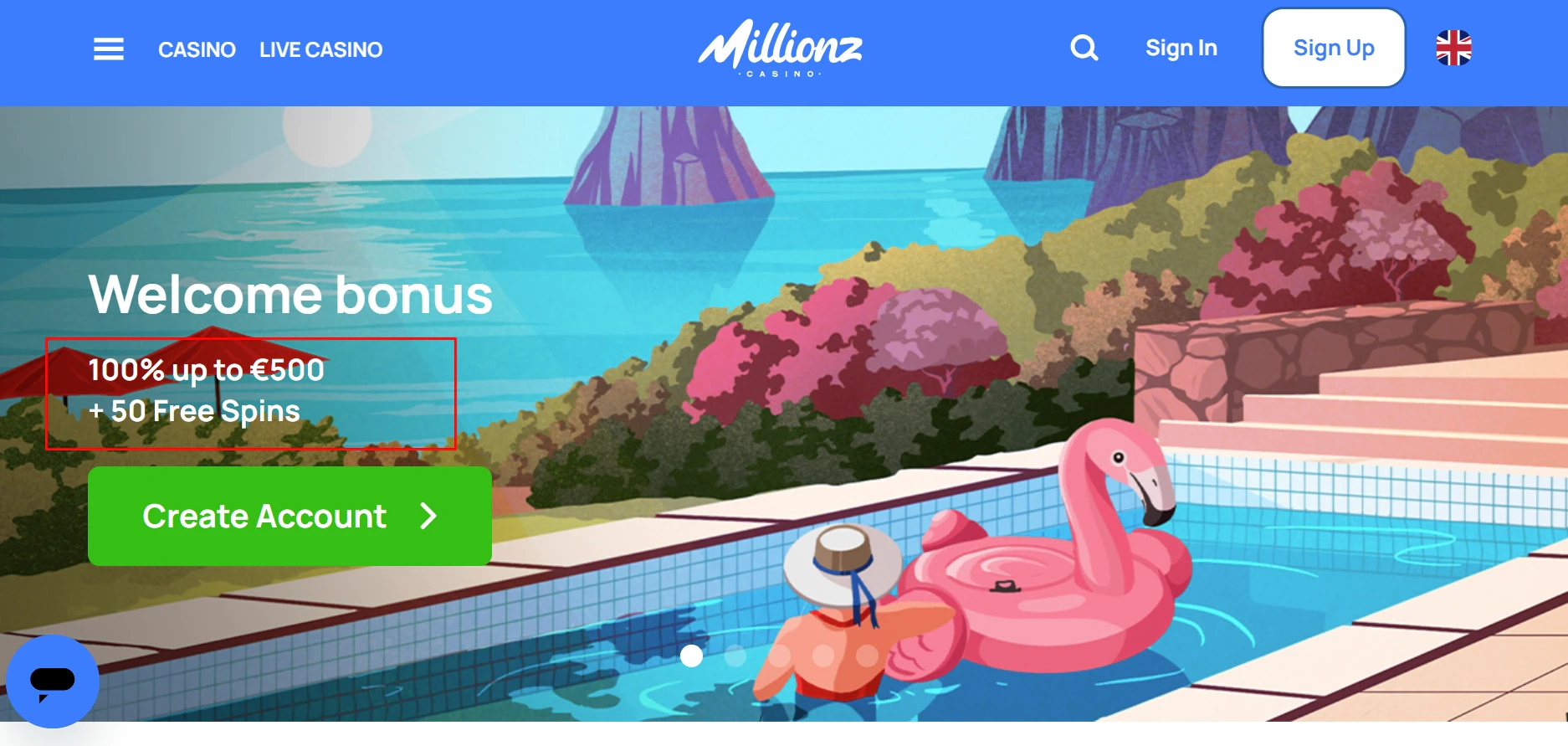 Millionz Welcome Bonus