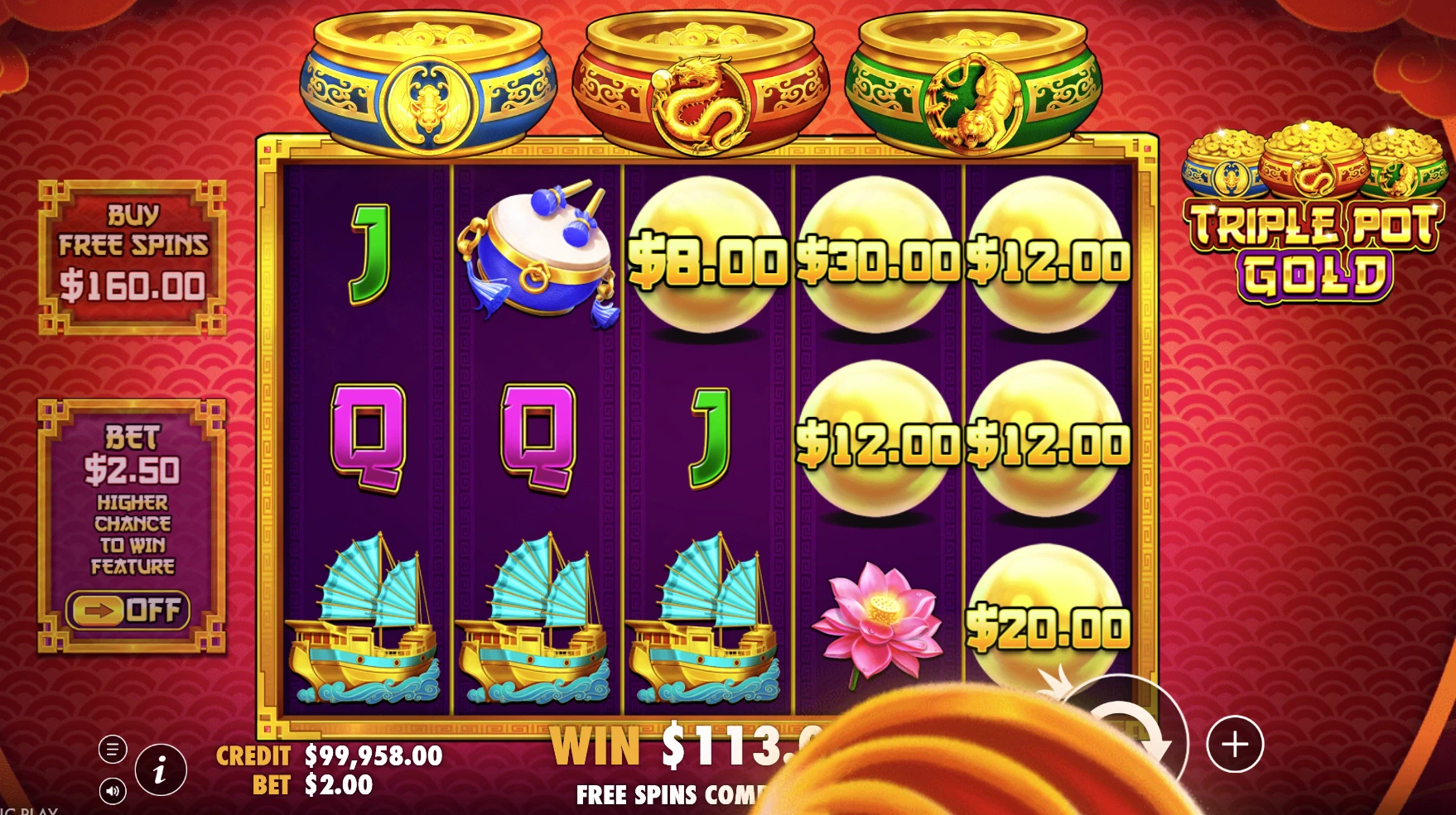 Triple Pot Gold Special Features