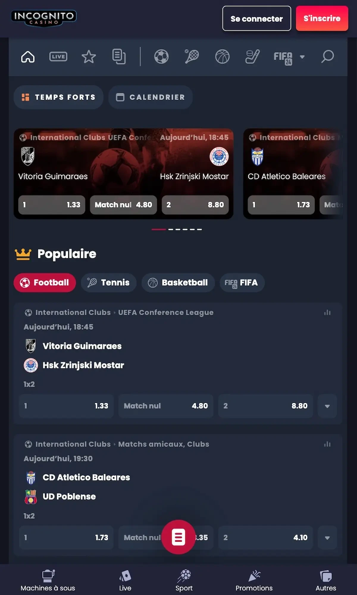 mobile incognito casino