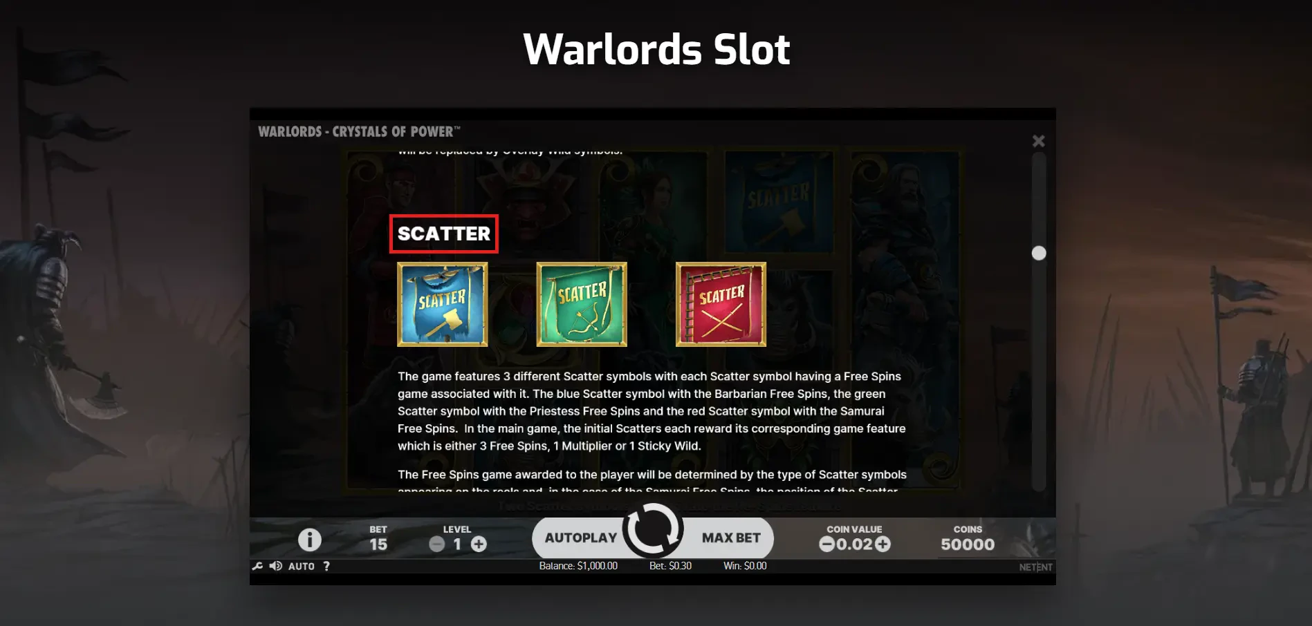 Warlords - Scatter Symbols