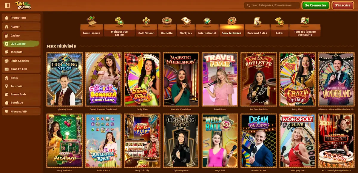 live tiki casino