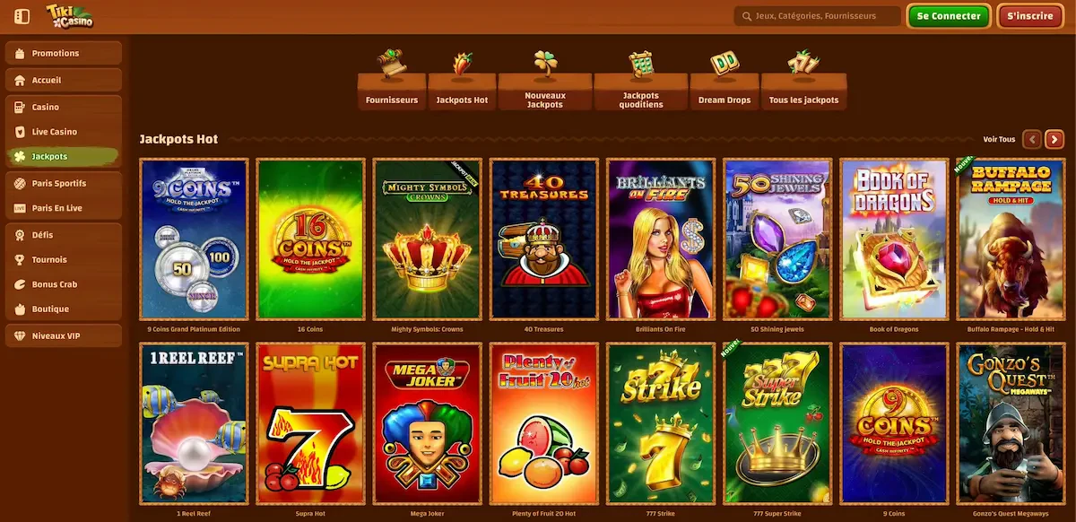 jackpots tiki casino