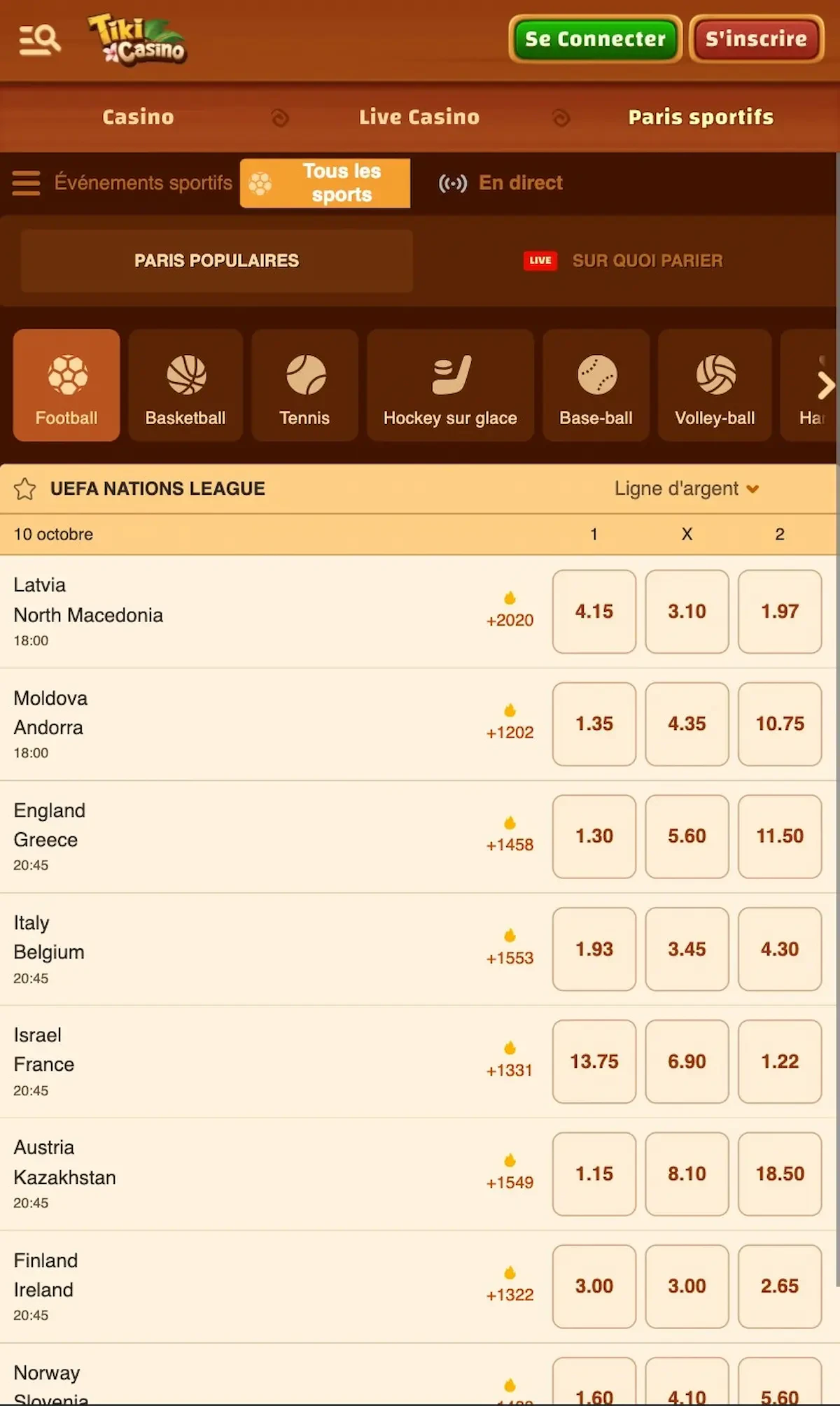 tiki casino sur mobile
