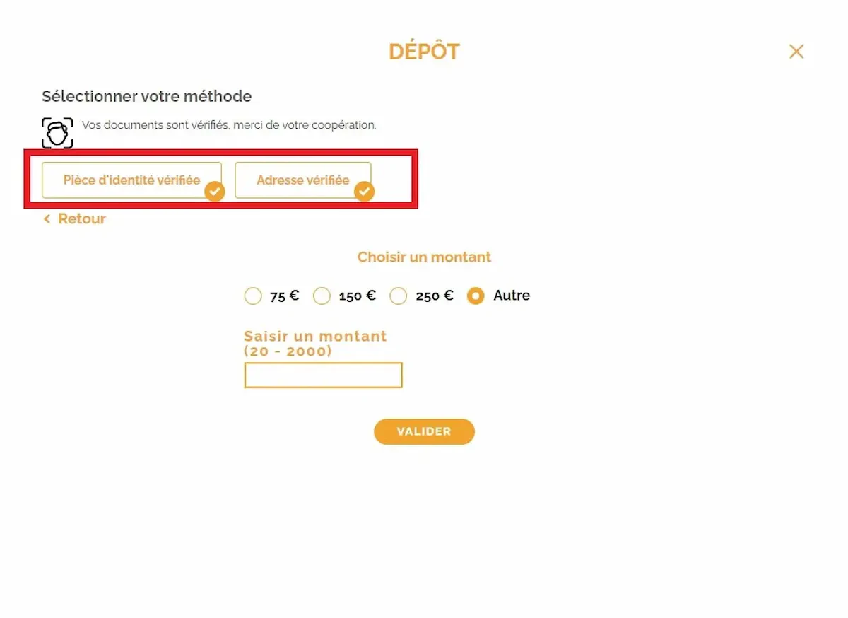 KYC Arlequin avant dépôt