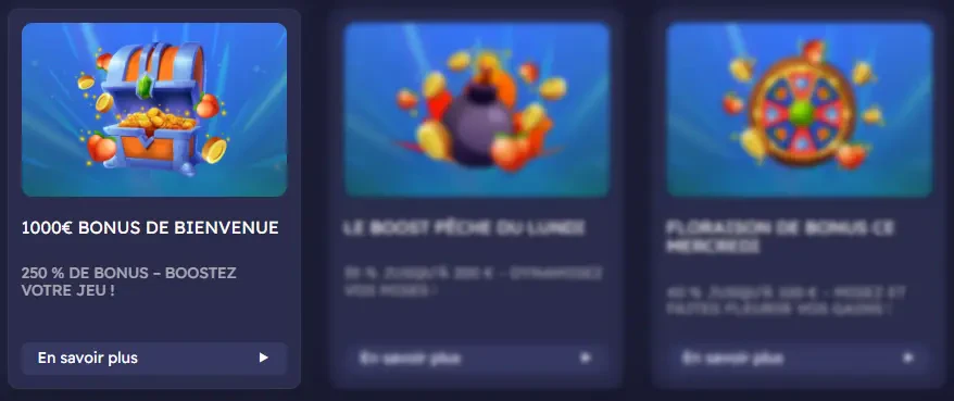 bonus de bienvenue de casino peaches