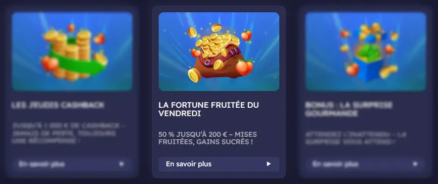 fortune fruitée sur casino peaches