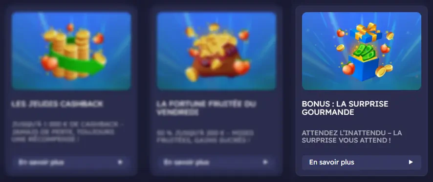surprises gourmandes sur casino peaches