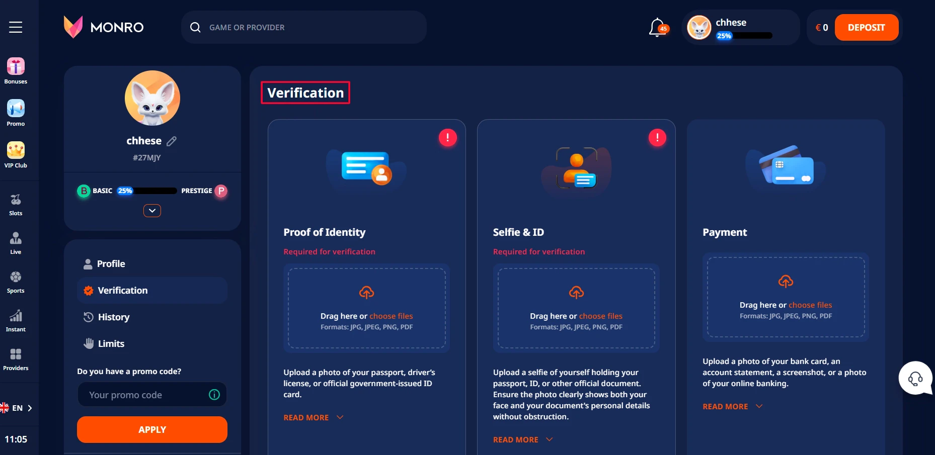 Monro KYC Verification