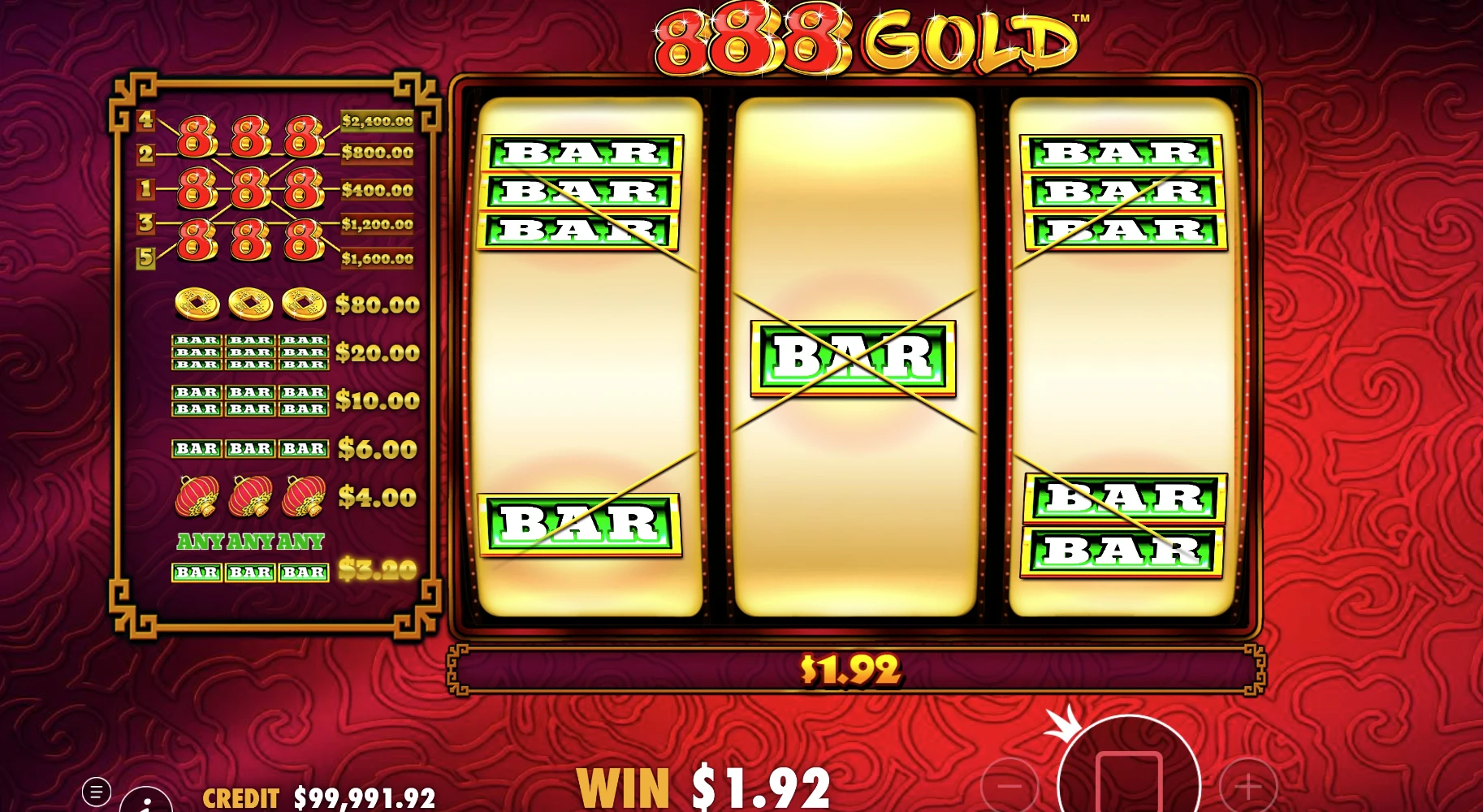 888 Gold Payout