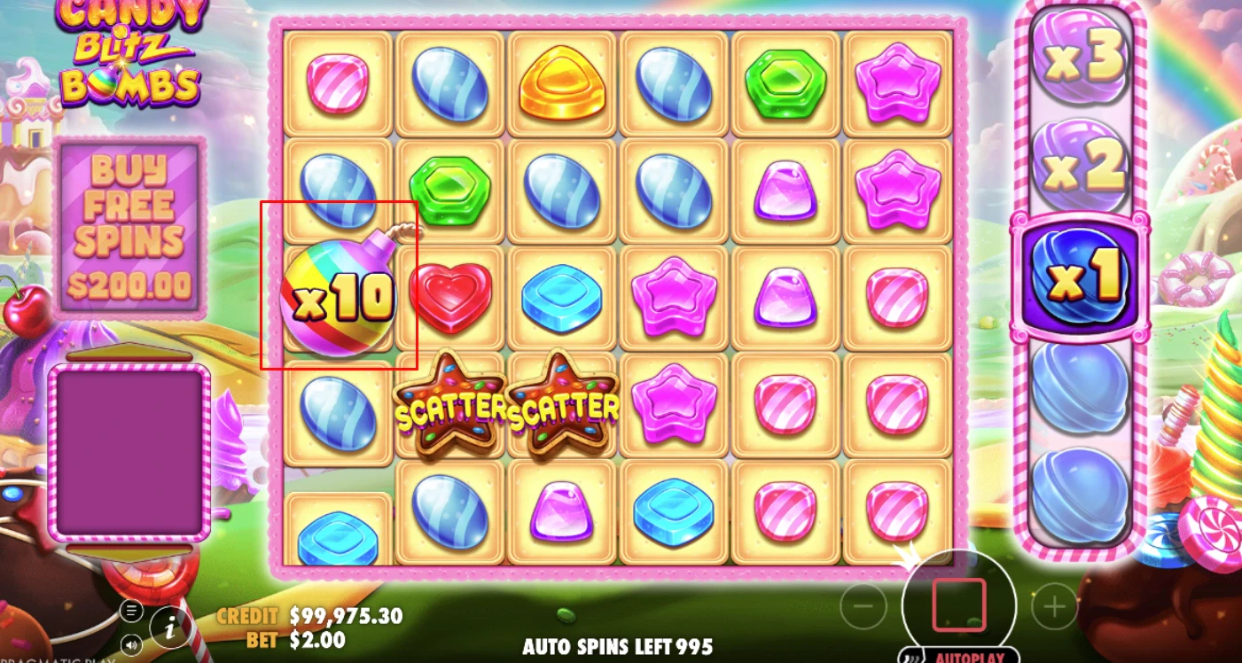 Candy Blitz Bombs Scatter Symbols