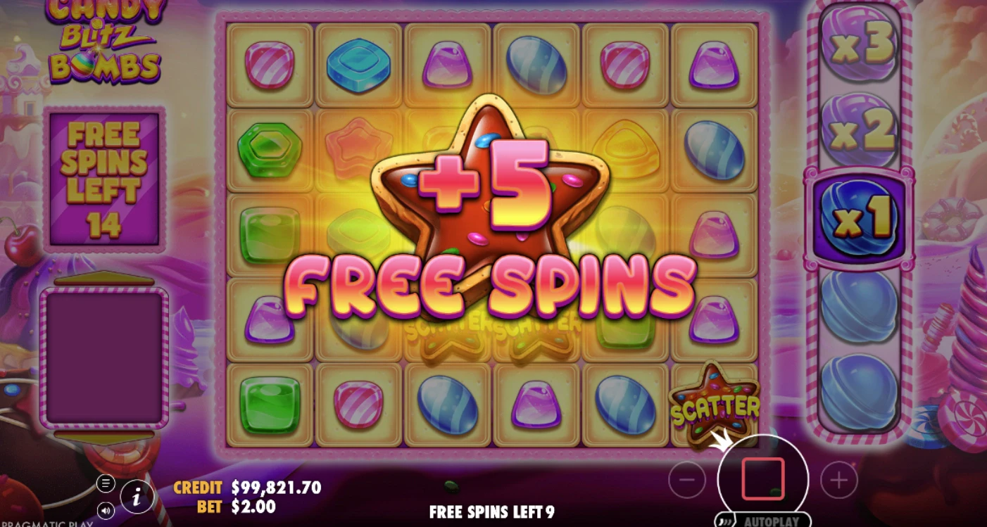 Candy Blitz Bombs Free Spins