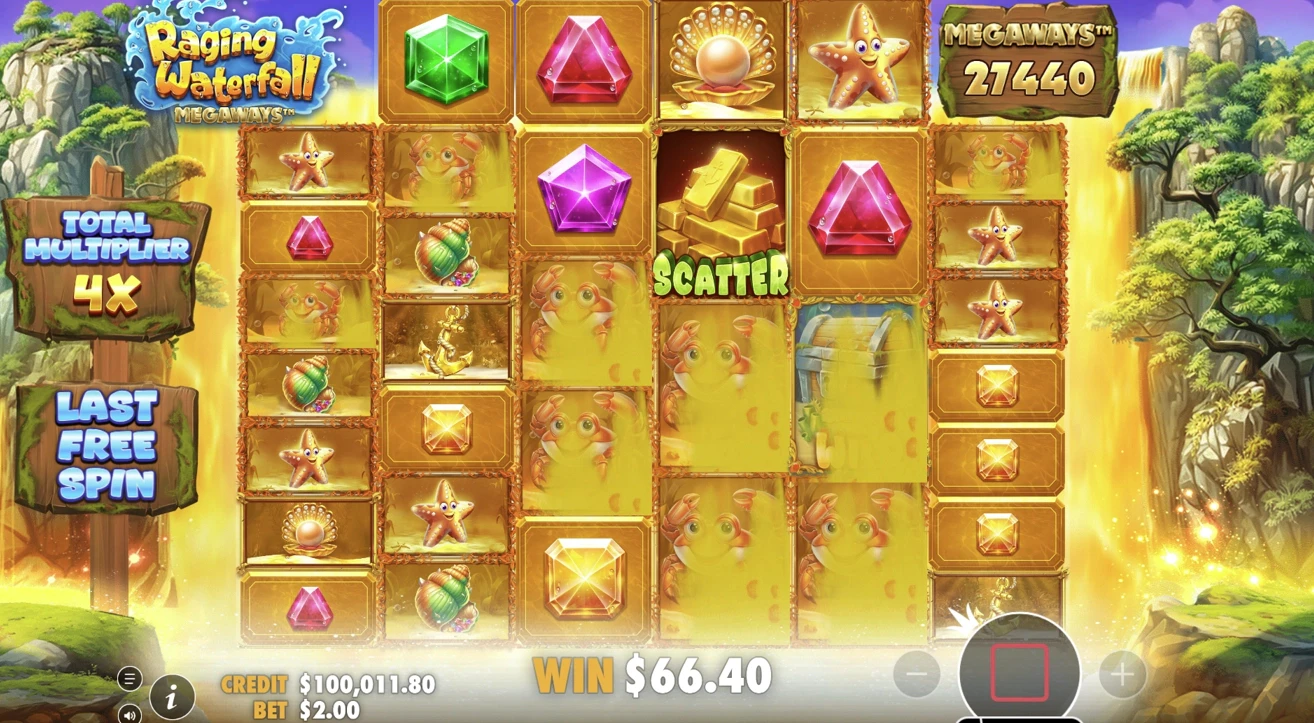 Raging Waterfall Megaways Scatter Symbol