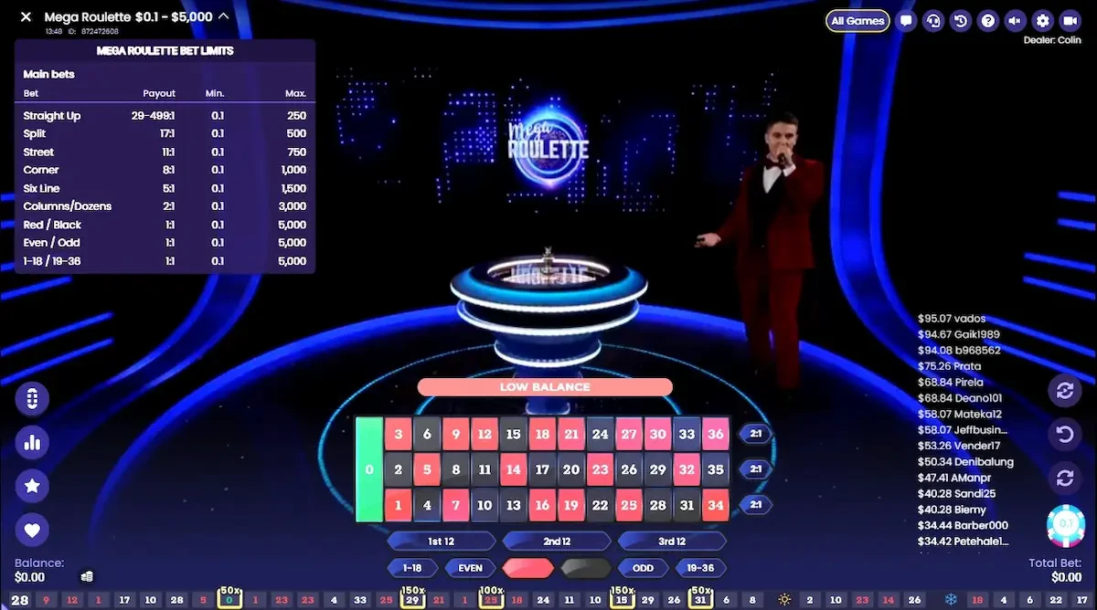 La Mega Roulette de Pragmatic Play vous permet de gagner beaucoup d’argent si la chance est avec vous