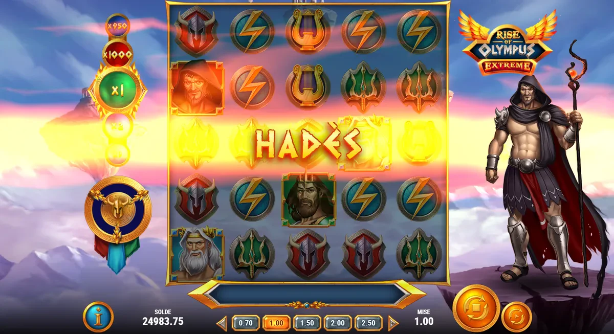 hand of god hades sur rise of olympus extreme