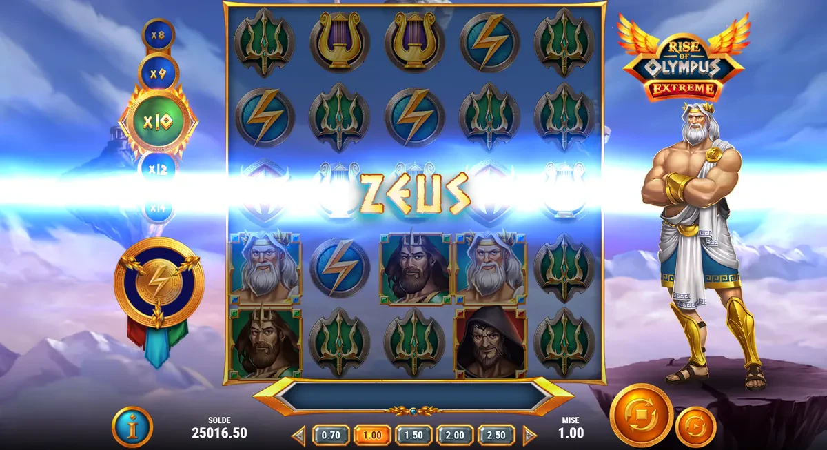 hand of god zeus sur rise of olympus extreme