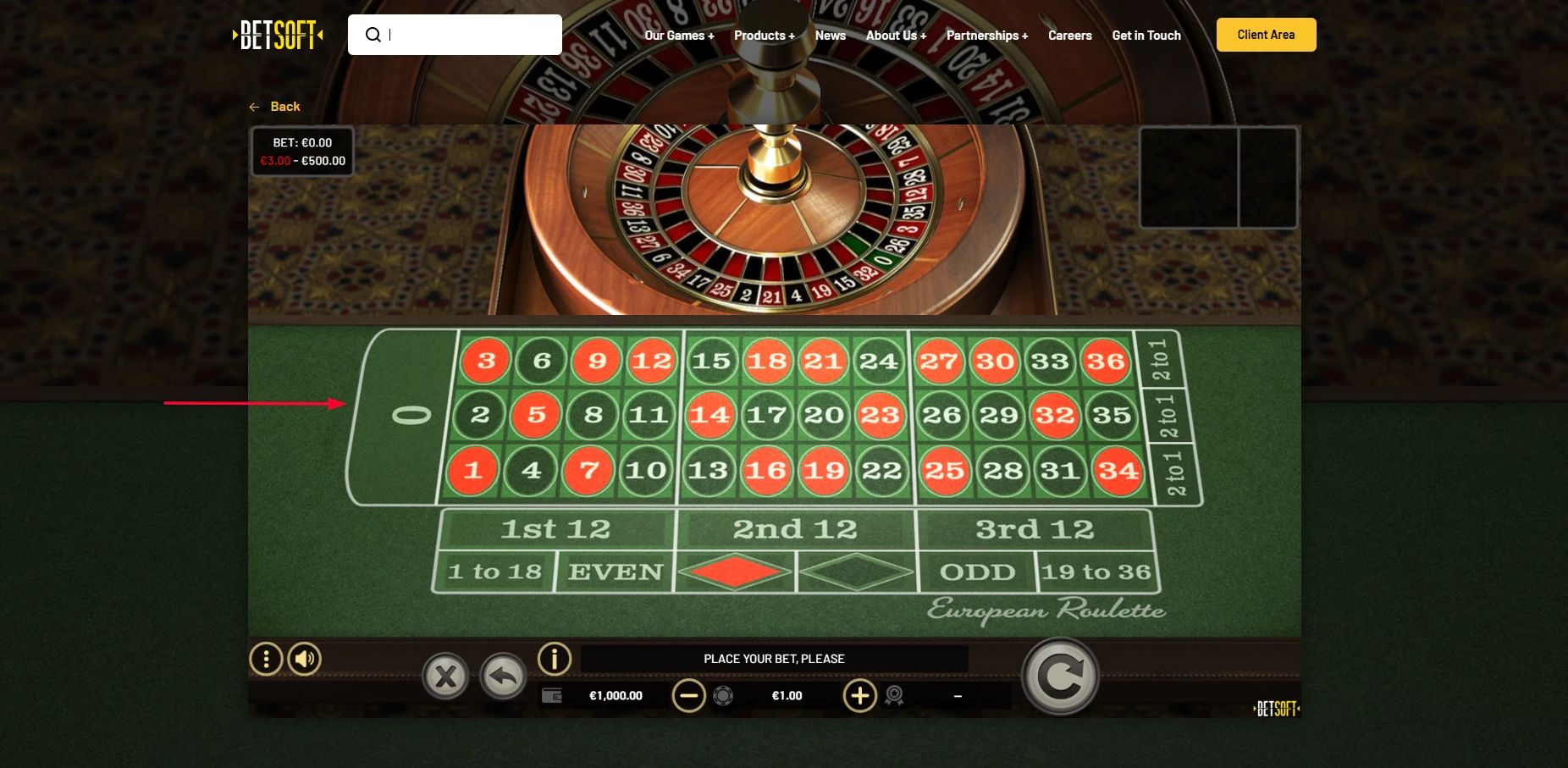 European Roulette by Betsoft