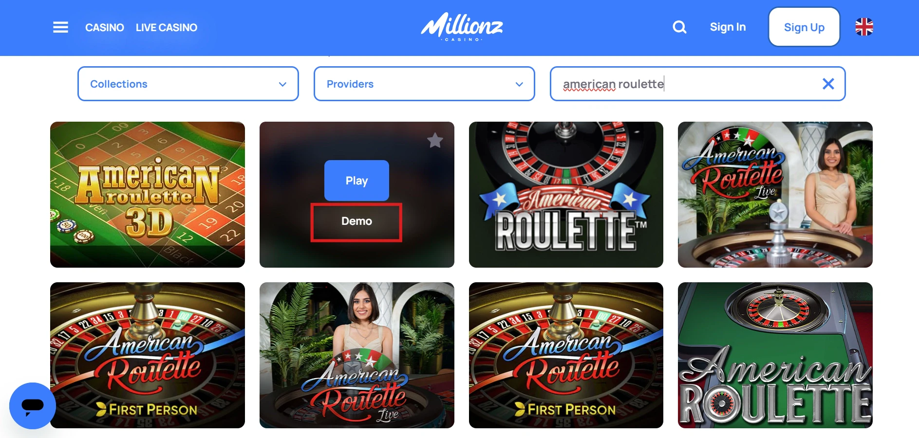 Millionz American Roulette Free Demo