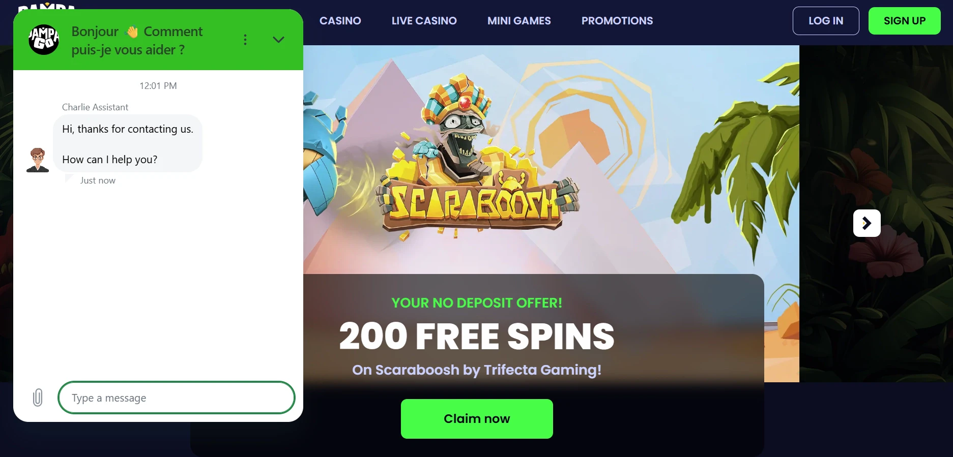 PampaGo Casino Customer Support