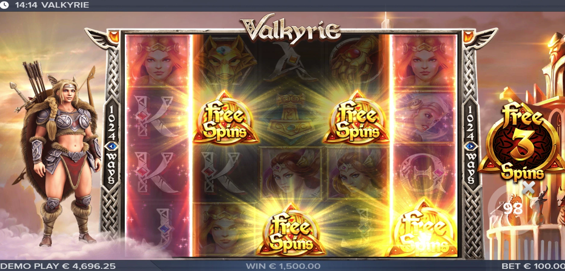 Valkyrie Free Spins