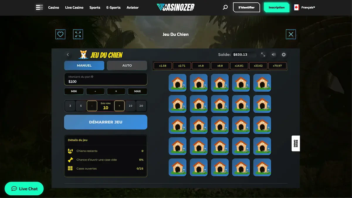 jeu du chien casinozer