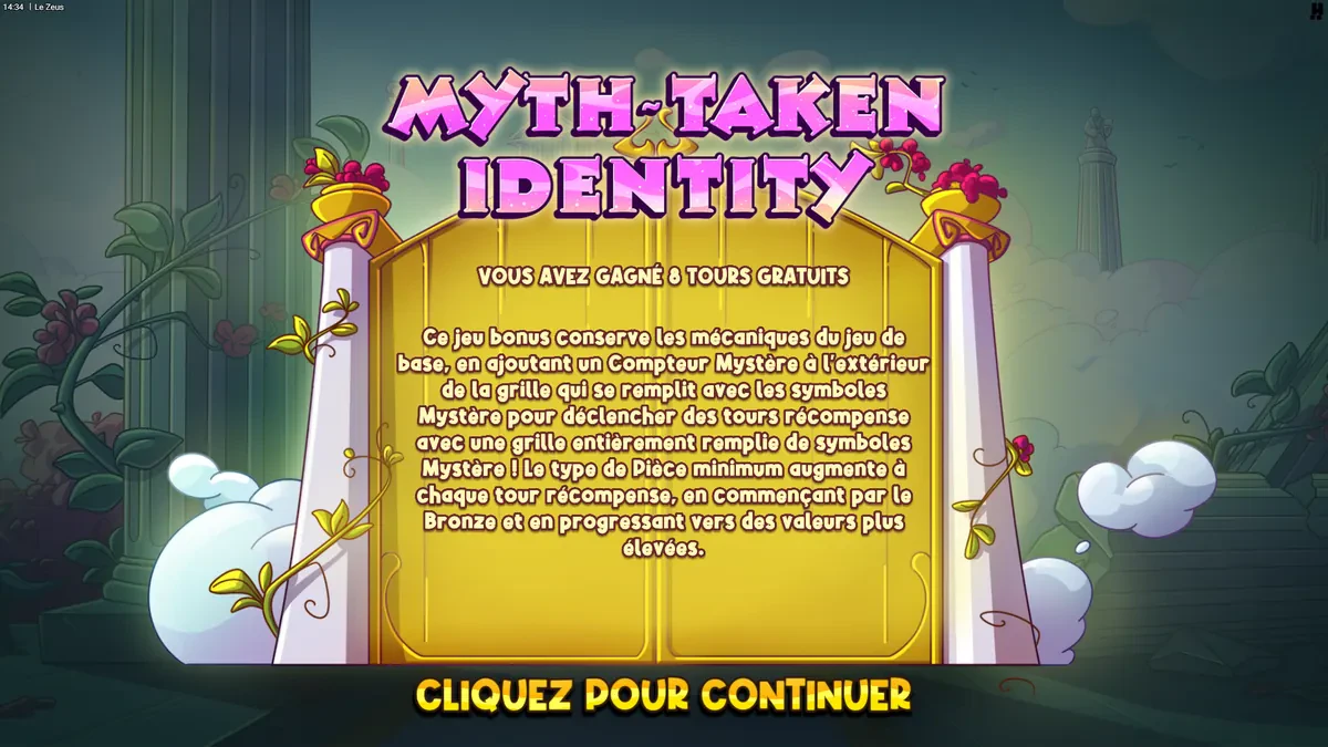 myth taken identity sur le zeus