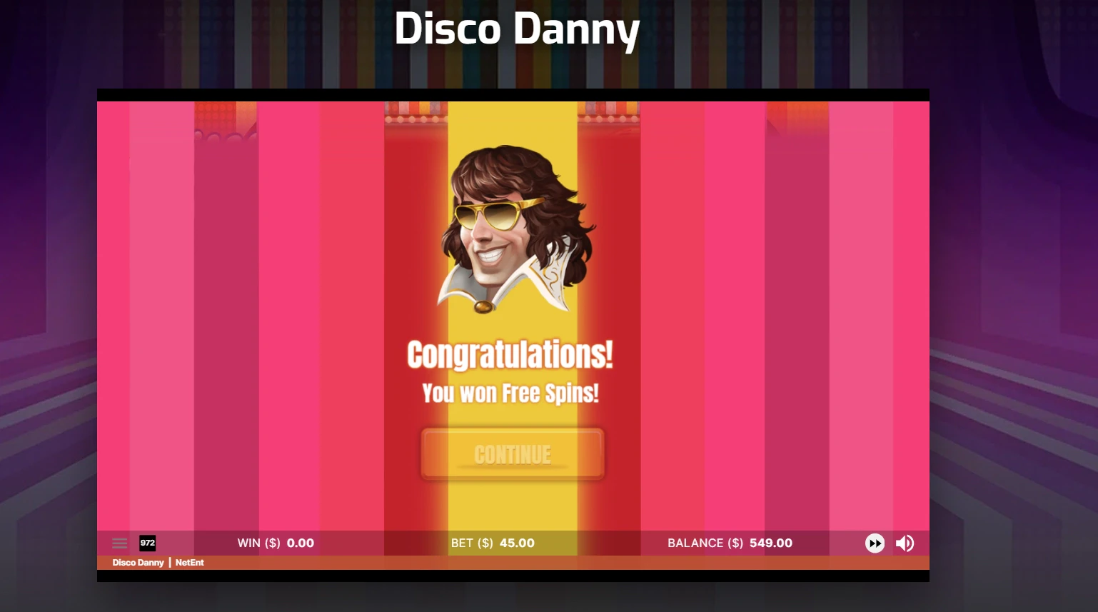 Disco Danny Free Spins