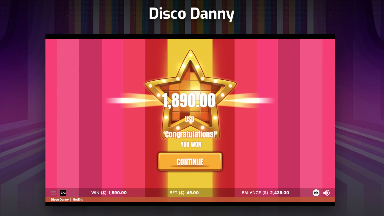 Disco Danny Free Spins Payout