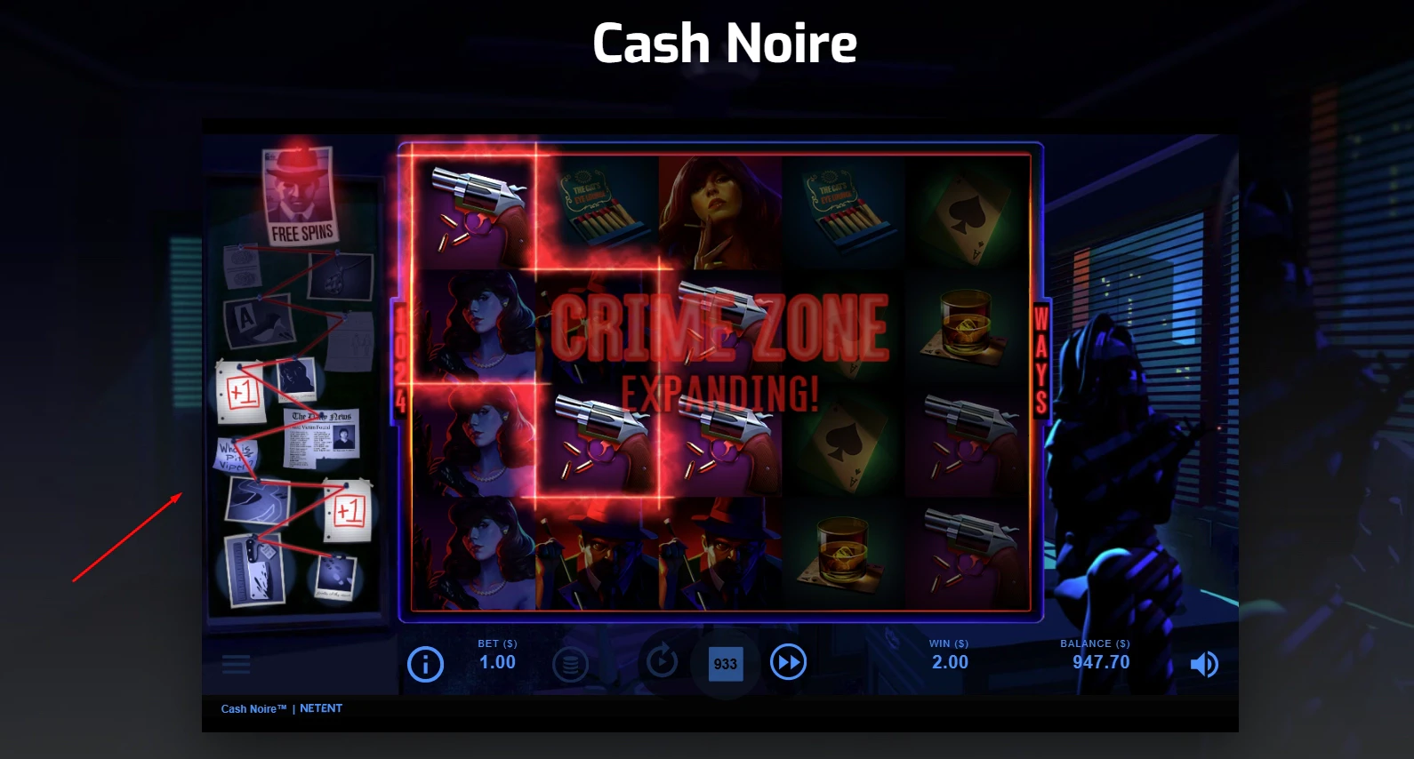 Cash Noire Feature Symbols