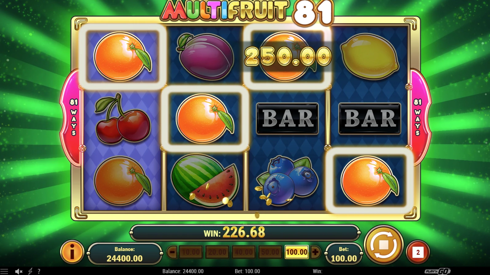 Multifruit 81 Demo Mode
