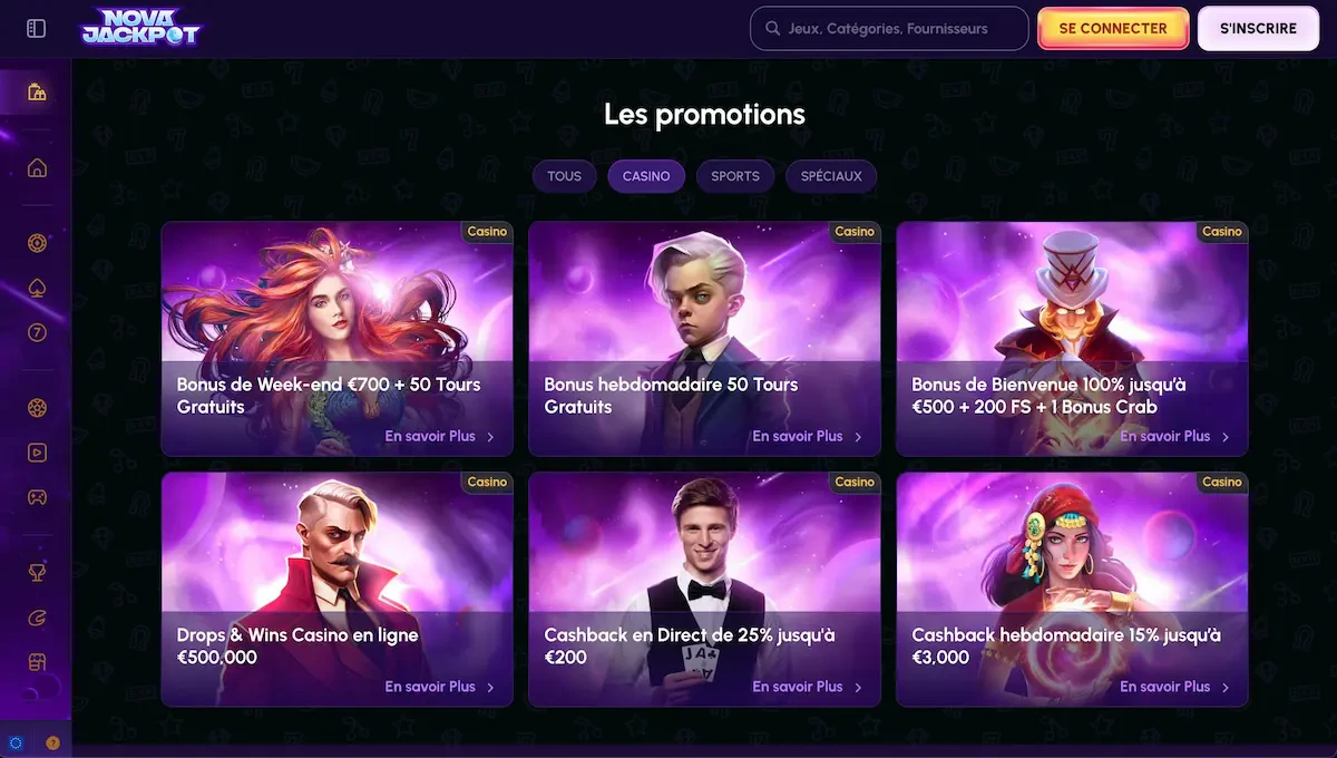 promotions novajackpot