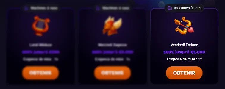 bonus du vendredi sur aphrodite casino