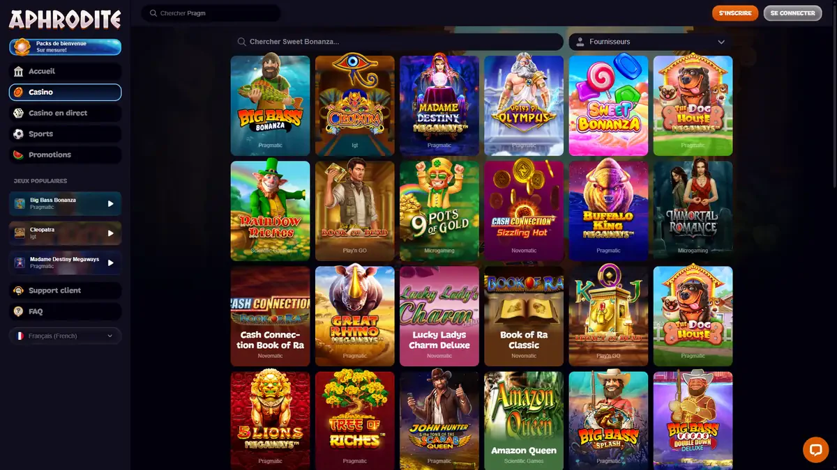 machines à sous sur aphrodite casino