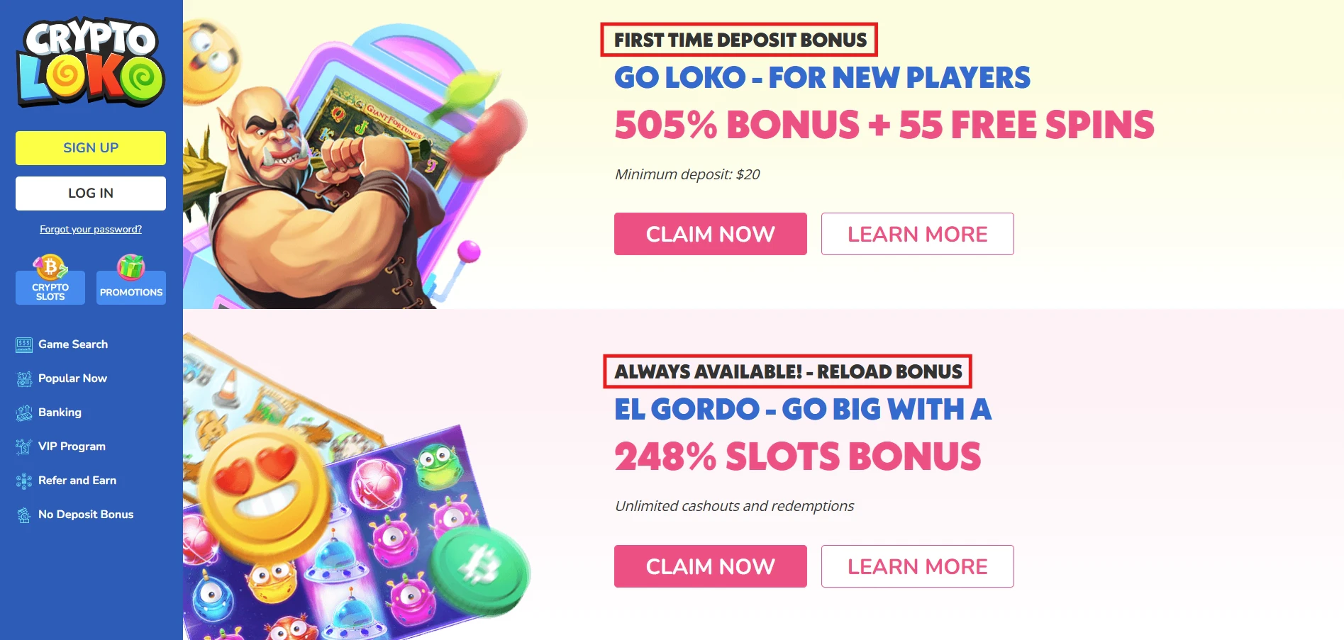 Crypto Loko - Welcome Bonus & Reload Bonus