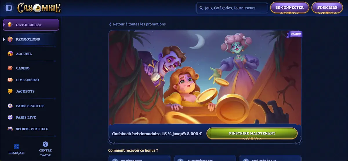 casombie cashback hebdomadaire