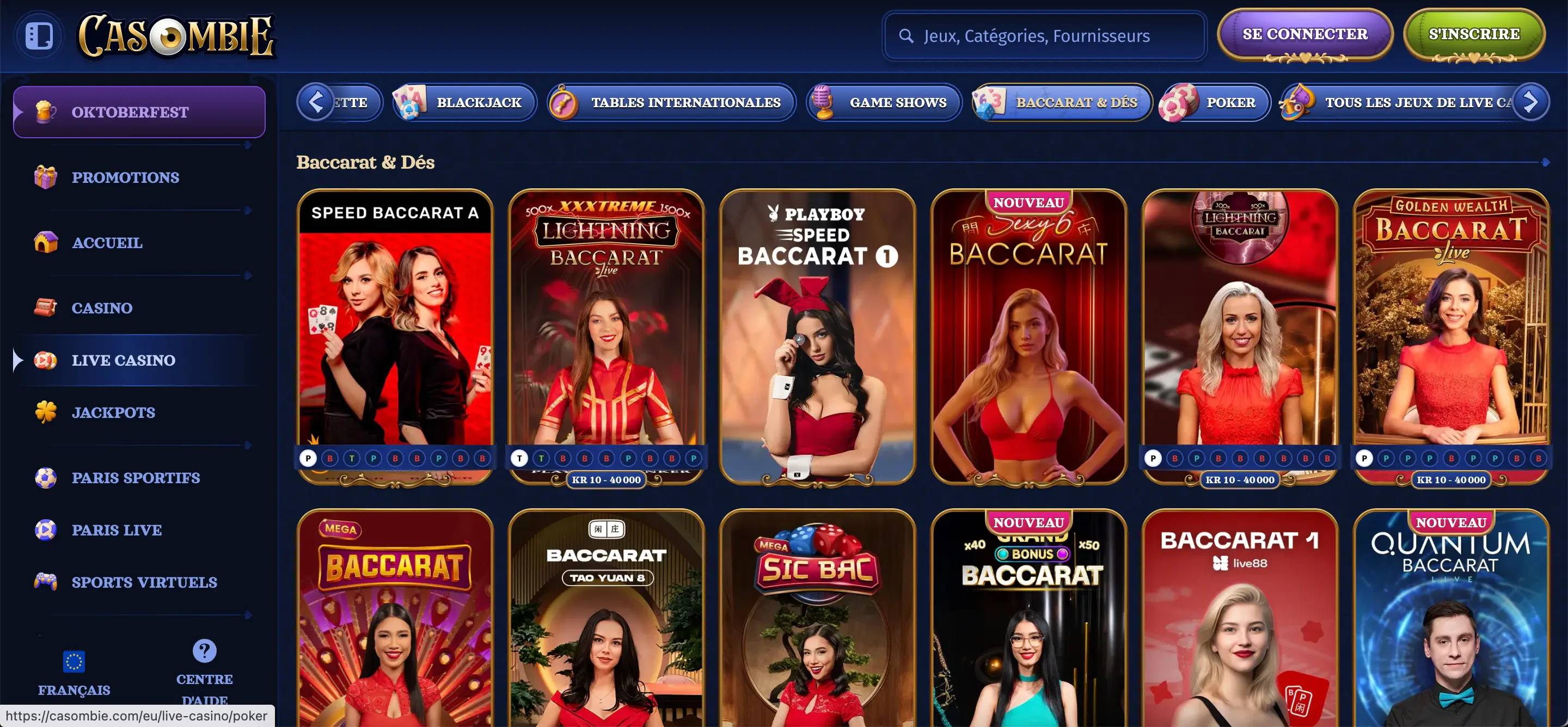 casombie baccarat et dice