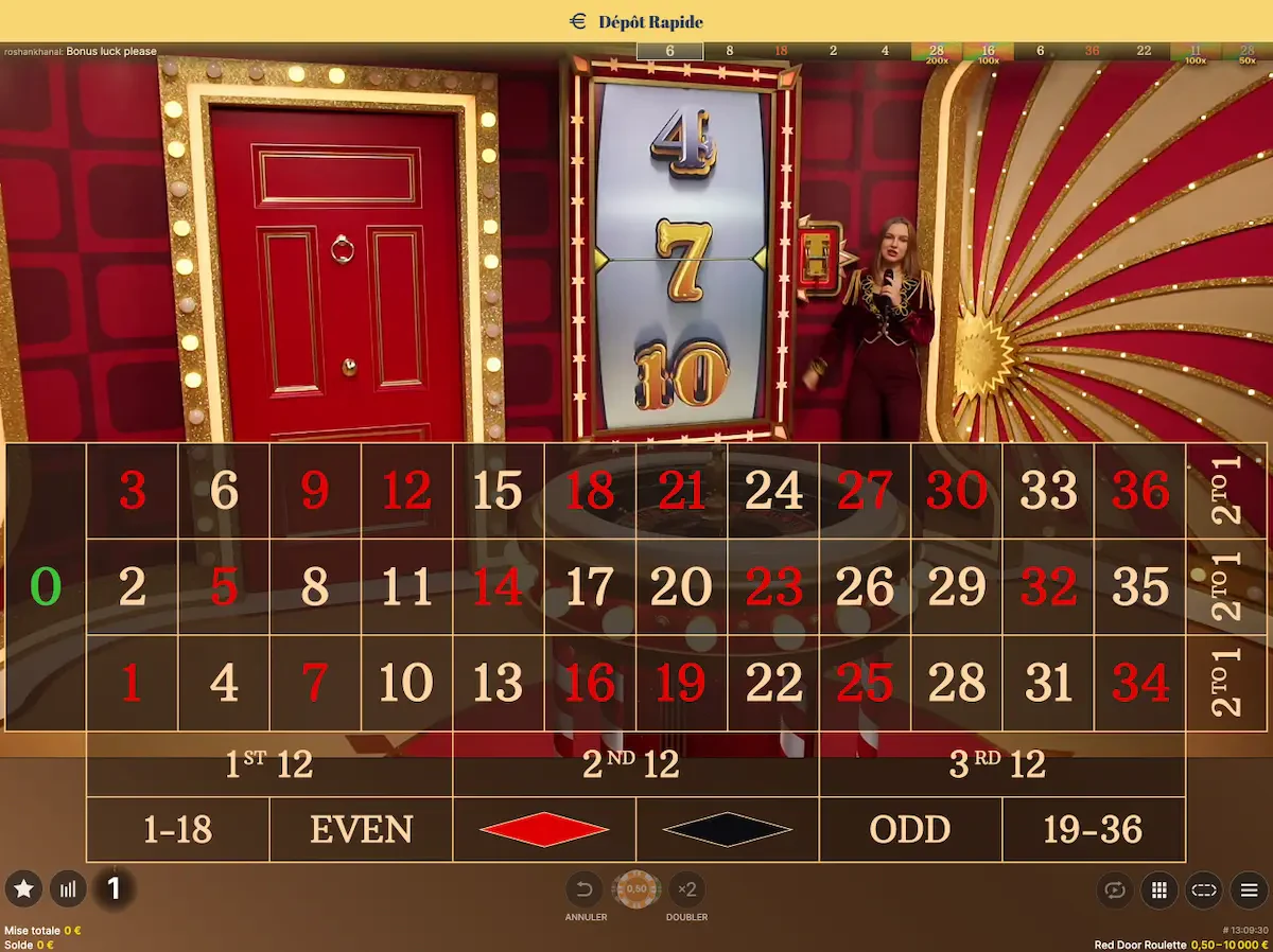 red door roulette tablette