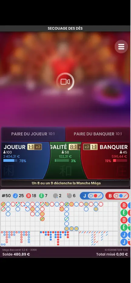 mega baccarat mobile