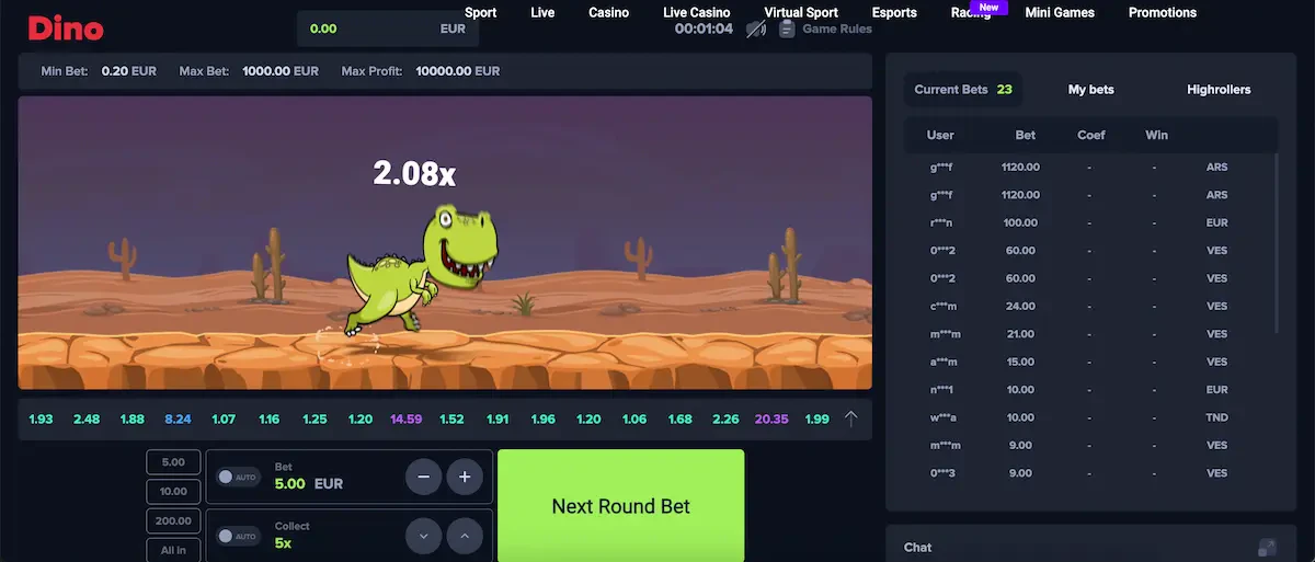 dino upgaming