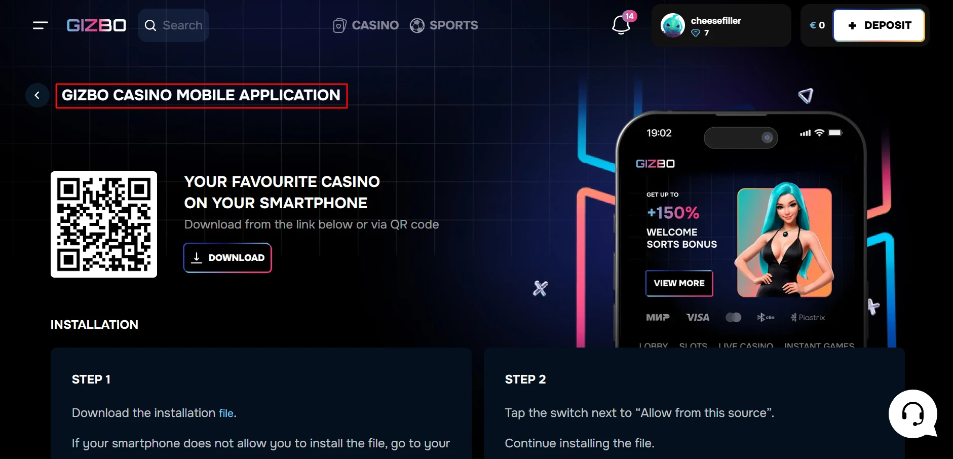 Gizbo Casino Mobile Play