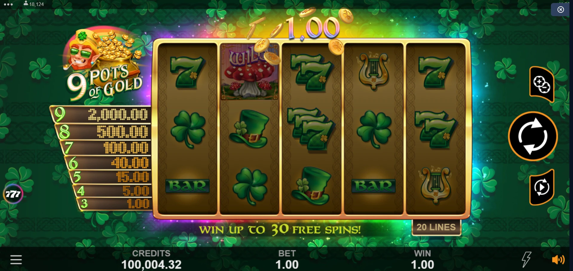 9 Pots of Gold by Microgaming