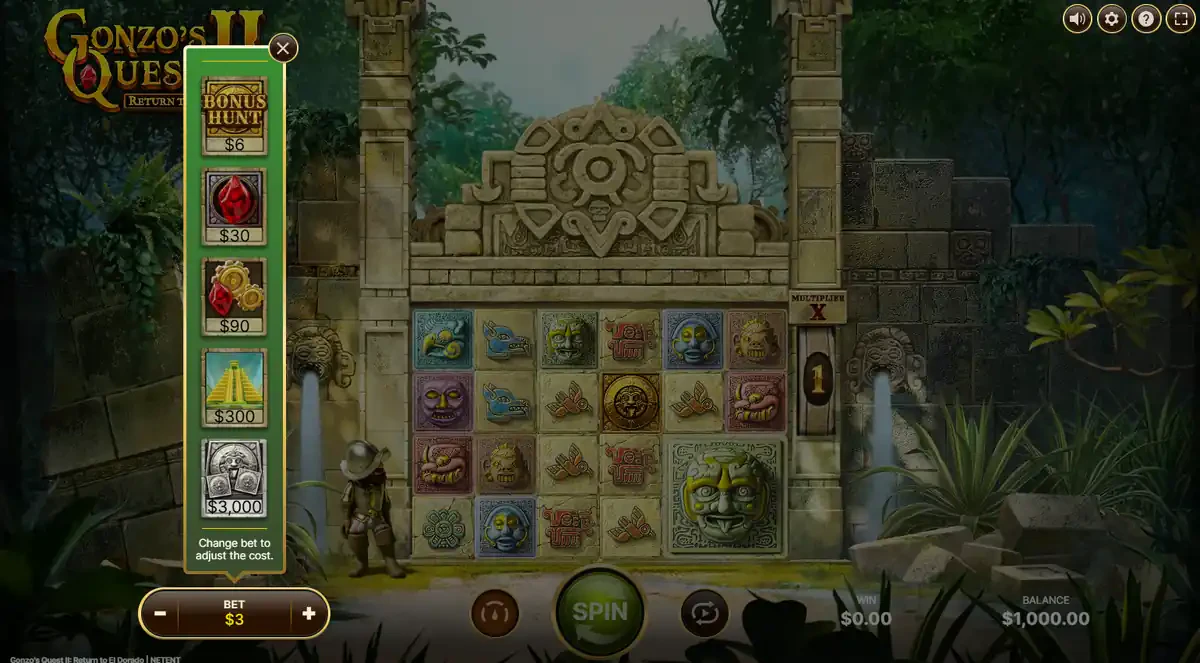bonus buy de gonzo's quest 2