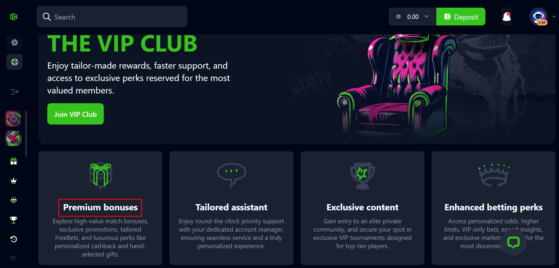 Bets.io VIP Club