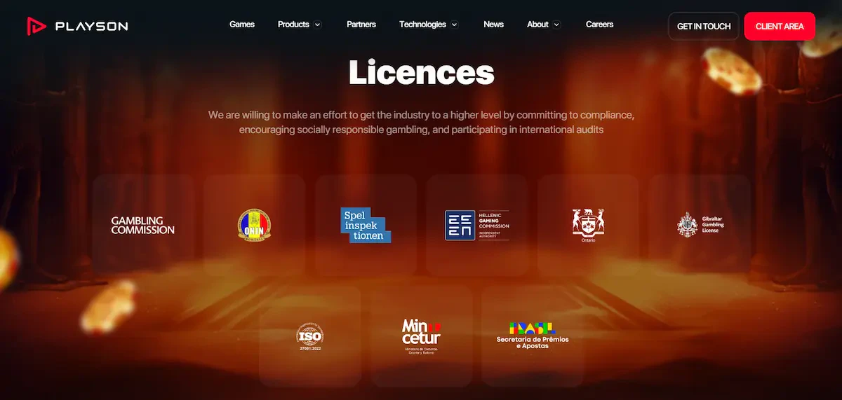 Licences Provider Playson